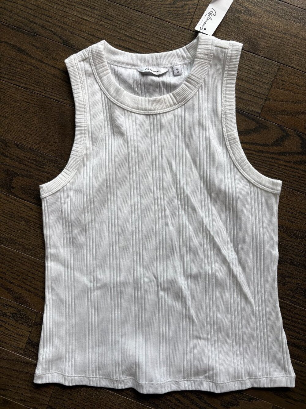 Reitmans White Ribbed Tank